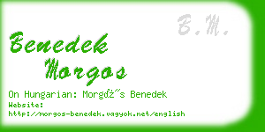 benedek morgos business card